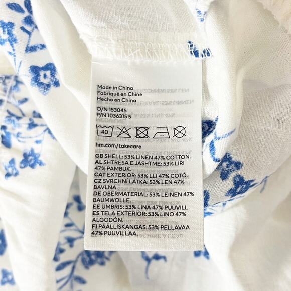 H&M Linen Floral Bow Dress - Picture 12 of 12